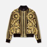 Versace Men Barocco Reversible Bomber Jacket-Yellow