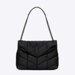 Saint Laurent YSL Women Puffer Medium Chain Bag in Quilted Lambskin-Black