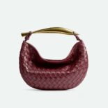 Bottega Veneta Women Sardine Top Handle Bag-Maroon