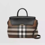 Burberry Women Check and Leather Medium Catherine Bag