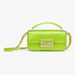 Fendi Women Baguette Phone Pouch Acid Green Silk Pouch