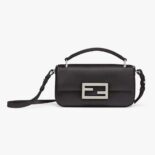 Fendi Women Baguette Phone Pouch Black Silk Pouch