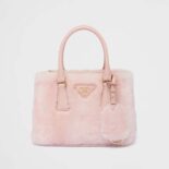 Prada Women Prada Galleria Shearling Mini-Bag-Pink