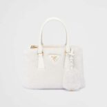 Prada Women Prada Galleria Shearling Mini-Bag-White