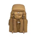 Prada Women Re-Nylon and Saffiano Leather Backpack-Brown