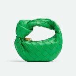 Bottega Veneta Women Candy Jodie Micro Intrecciato Leather Top Handle Bag-Green