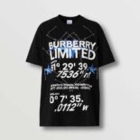 Burberry Men Constellations Print Oversized T-shirt-Black