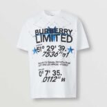 Burberry Men Constellations Print Oversized T-shirt-White