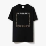 Burberry Men Horseferry Square Print Cotton T-shirt-Black