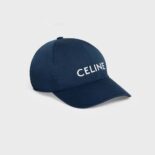 Celine Women Baseball Cap in Cotton-Navy