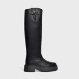 Celine Women Buckled High Boot in Calfskin