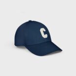 Celine Women Initial Baseball Cap in Cotton-Navy