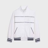 Celine Women Tracksuit Jacket in Double Face Jersey-White