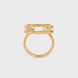 Celine Women Triomphe Frame Large Ring in Brass with Gold Finish