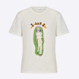 Dior Men 'I Say I' T-shirt Ecru Cotton Jersey and Linen