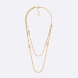 Dior Women 30 Montaigne Necklace Gold-Finish Metal and Sand Pink Lacquer