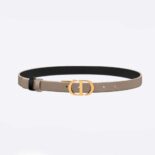 Dior Women 30 Montaigne Reversible Belt Hazelnut and Black Smooth Calfskin 20 MM