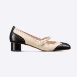 Dior Women Spectadior Ballet Pump Black and White Perforated Calfskin