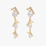 Fendi Women First Earrings Gold-colored