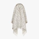 Fendi Women Gray Cashmere Poncho