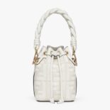 Fendi Women Mon Tresor White FF Canvas Mini-Bag