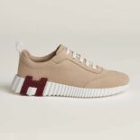 Hermes Women Bouncing Sneaker in Suede Goatskin-Sandy