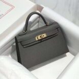 Hermes Women Kelly Bag 20 in Epsom Leather-Gray