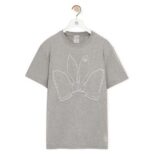 Loewe Men Bunny T-shirt in Cotton-Silver