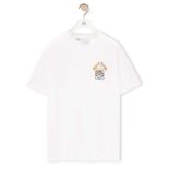 Loewe Men Heen Anagram T-shirt in Cotton-White