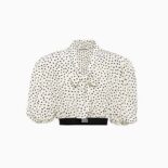 Miu Miu Women Heart-Print Crepe De Chine Top