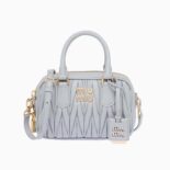 Miu Miu Women Matelassé Nappa Leather Top-Handle Bag-Silver