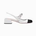 Miu Miu Women Patent Leather Pumps in 35mm Heel Height-White