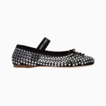 Miu Miu Women Satin Ballerinas-Black