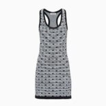 Miu Miu Women Viscose Mini-Dress with Jacquard Logo