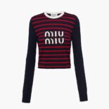 Miu Miu Women Wool Crew-Neck Sweater-Black