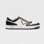 Prada Women Downtown Leather Sneakers-White