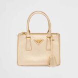 Prada Women Galleria Saffiano Leather Mini-Bag-Gold