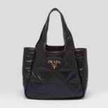 Prada Women Medium Nappa-Leather Tote Bag with Topstitching