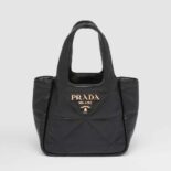 Prada Women Small Nappa-Leather Tote Bag with Topstitching