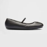 Prada Women Soft Padded Nappa Leather Ballerinas-Black