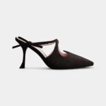 Roger Vivier Women I Love Vivier Bow String Mules in Suede-Black