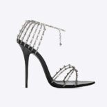 Saint Laurent YSL Women Alex Chain Sandals in Lacquered Ayers