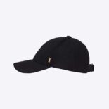 Saint Laurent YSL Women Baseball Cap Cassandre in Felt-Black