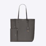 Saint Laurent YSL Women Shopping Saint Laurent N/S in Supple Leather-Gray