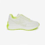 Alexander Mcqueen Women Sprint Runner in White/Acid Yellow