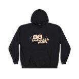 Balenciaga Men Hand Drawn BB Icon Hoodie Large Fit in Black