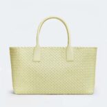 Bottega Veneta Women Medium Cabat Leather Tote Bag with Detachable Strap-Yellow