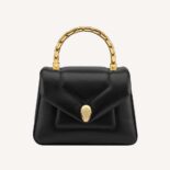 Bvlgari Women Serpenti Reverse Top Handle-Black