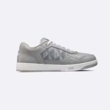 Dior Men B101 Sneaker Dior Gray Smooth Calfskin and CD Diamond Canvas