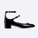 Dior Women Aime Dior Ballerina Pump Black Patent Calfskin